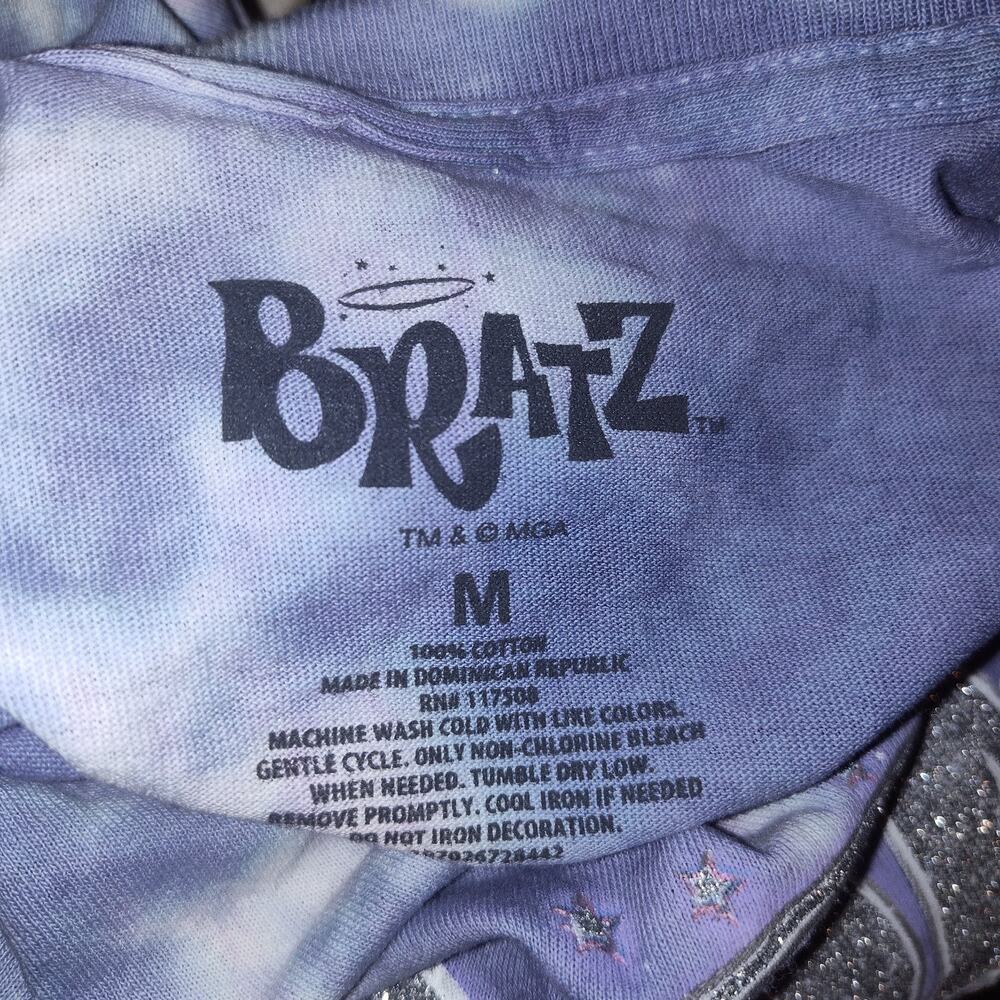 Bratz Women’s Gray Tie Dye Graphic Two ThousanD T Shirt Size M BG25 - Picture 4 of 4